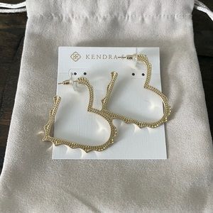 Sophee Heart Hoop Earrings (Gold)